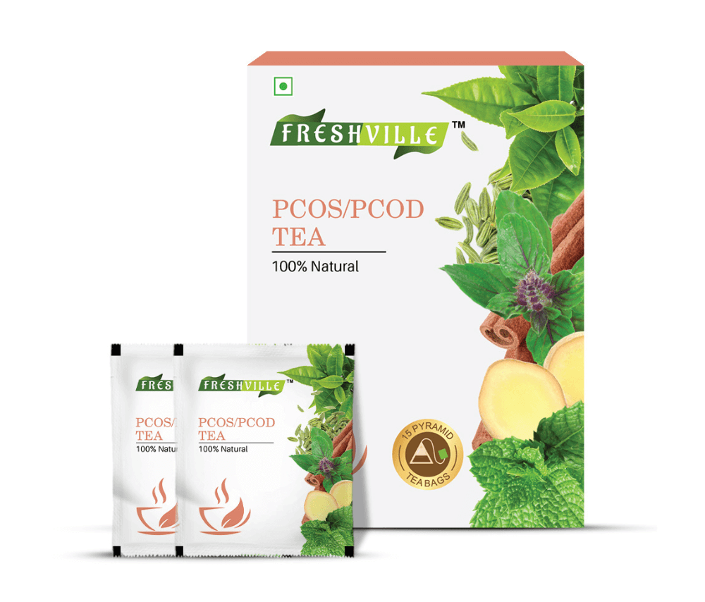 Buy Freshville Lemongrass Tulsi Mint Green Tea Bag, PCOS PCOD Tea Bag